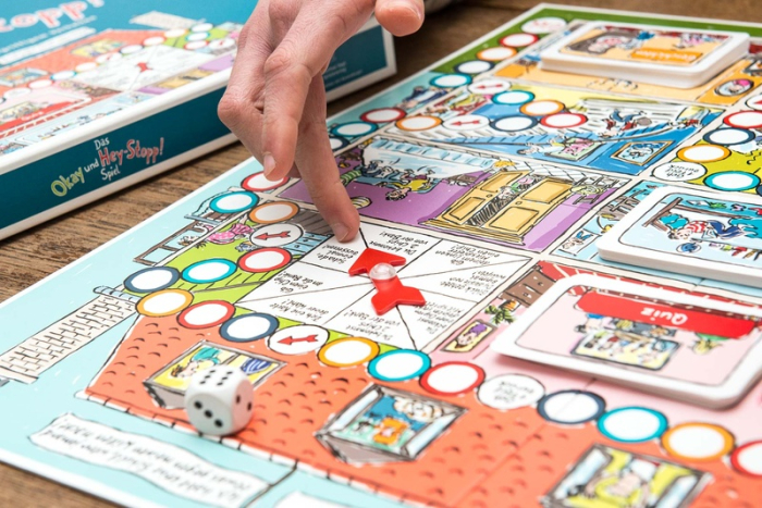 Das Okay und Hey-Stopp! Spiel